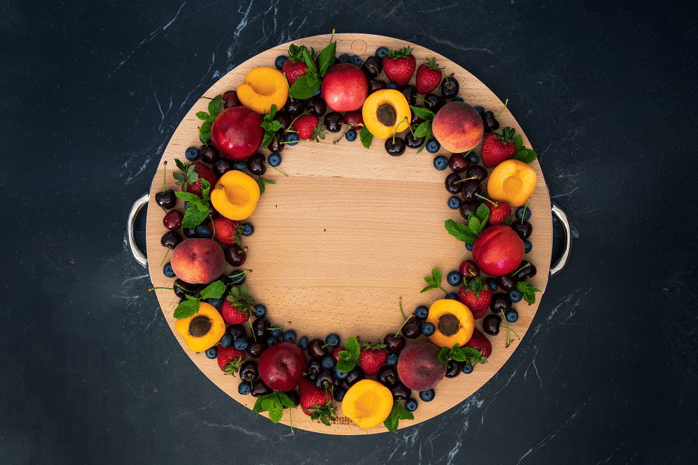 Fruit Wreath Christmas Platter